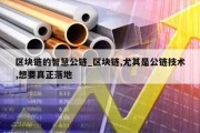 区块链的智慧公链_区块链,尤其是公链技术,想要真正落地