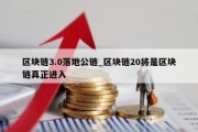 区块链3.0落地公链_区块链20将是区块链真正进入