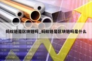 蚂蚁链是区块链吗_蚂蚁链是区块链吗是什么