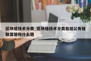 区块链技术分类_区块链技术分类包括公有链联盟链和什么链