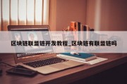 区块链联盟链开发教程_区块链有联盟链吗