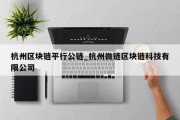 杭州区块链平行公链_杭州微链区块链科技有限公司
